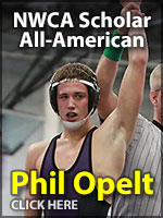 Phil Opelt, A National Wrestling Coaches Association Scholar All-American at Cornell College.