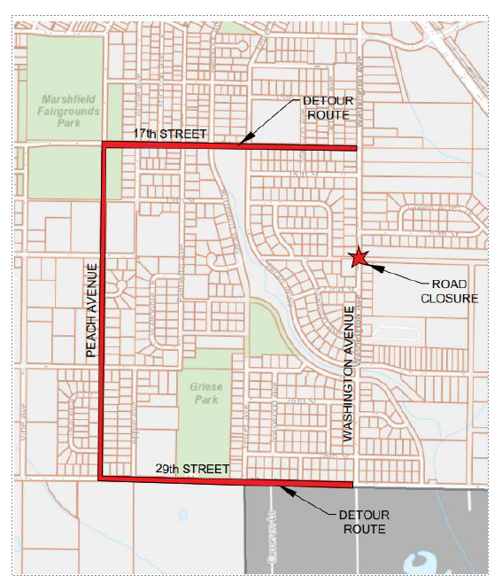 Marshfield’s Washington Avenue Closed Starting Tomorrow - News ...