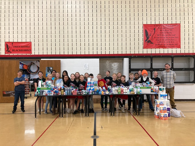 OwenWithee Elementary Students Collect Items for Every Third Saturday