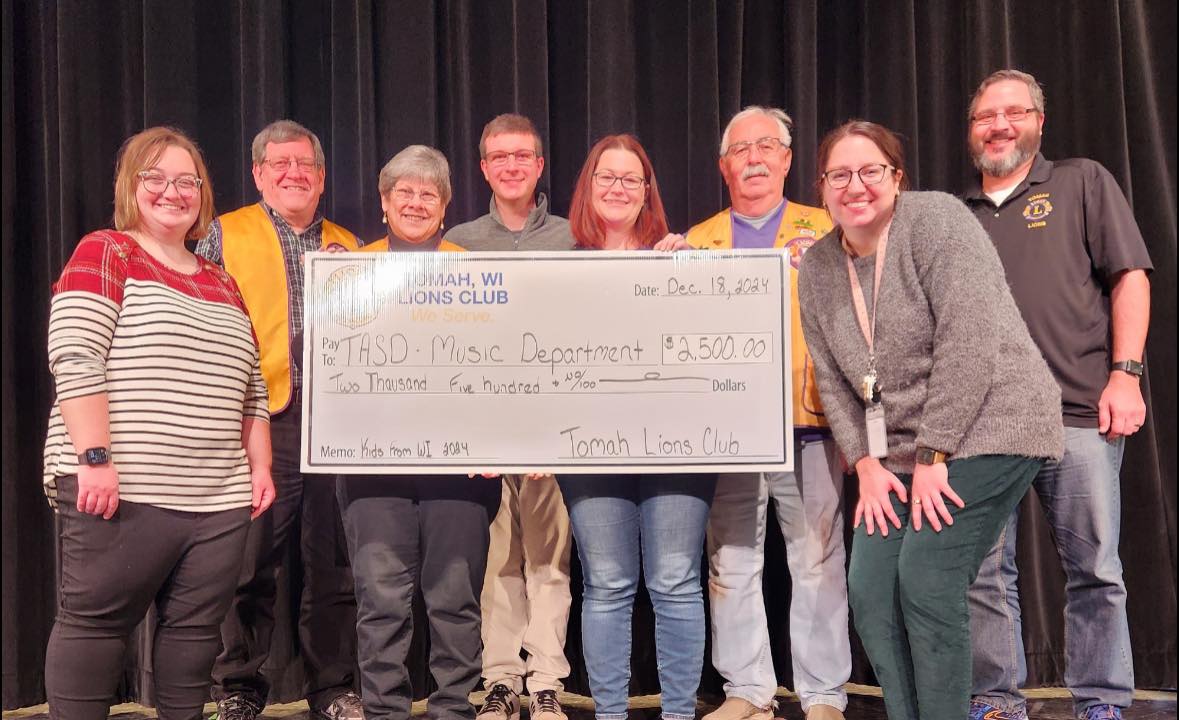 Tomah Lions Club Donates to Tomah School District's Music Department ...