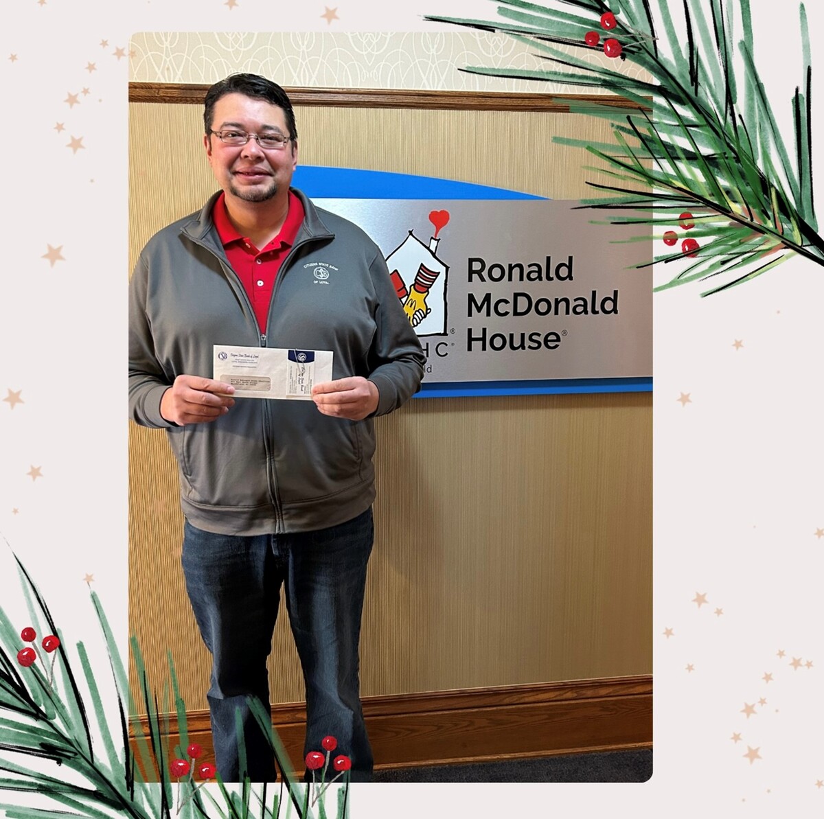 Chief Lending Officer at Citizens State Bank of Loyal Donates to Ronald