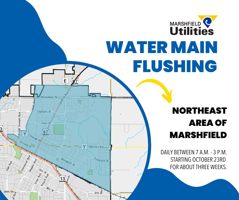 Marshfield Utilities Conducting Water Main Flushing News Central