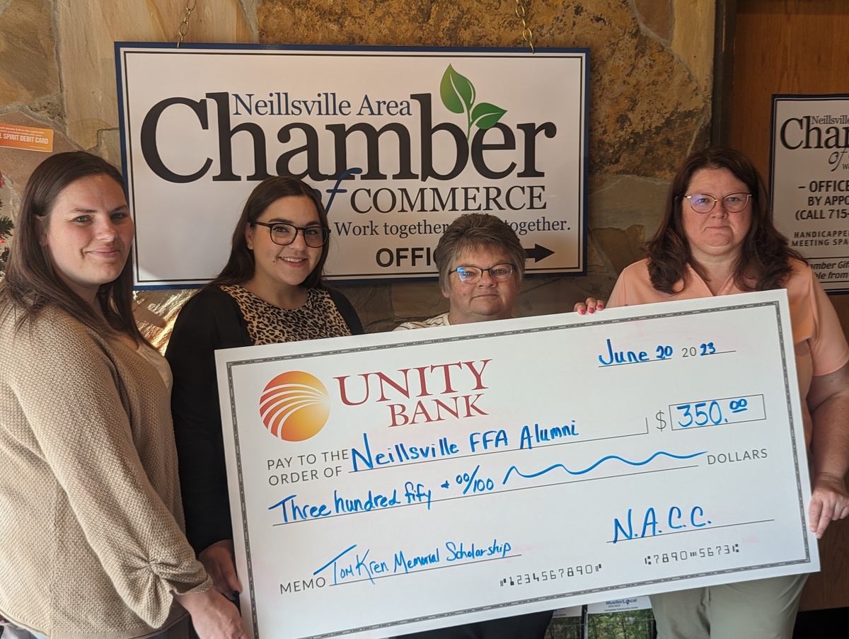 Neillsville Chamber of Commerce Donates Funds From Dairy Breakfast News Central Wisconsin